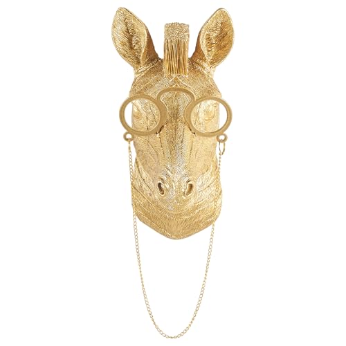 Pektiftn Animal Head Wall Decor, 3D Resin Gold Wall Sculptures
