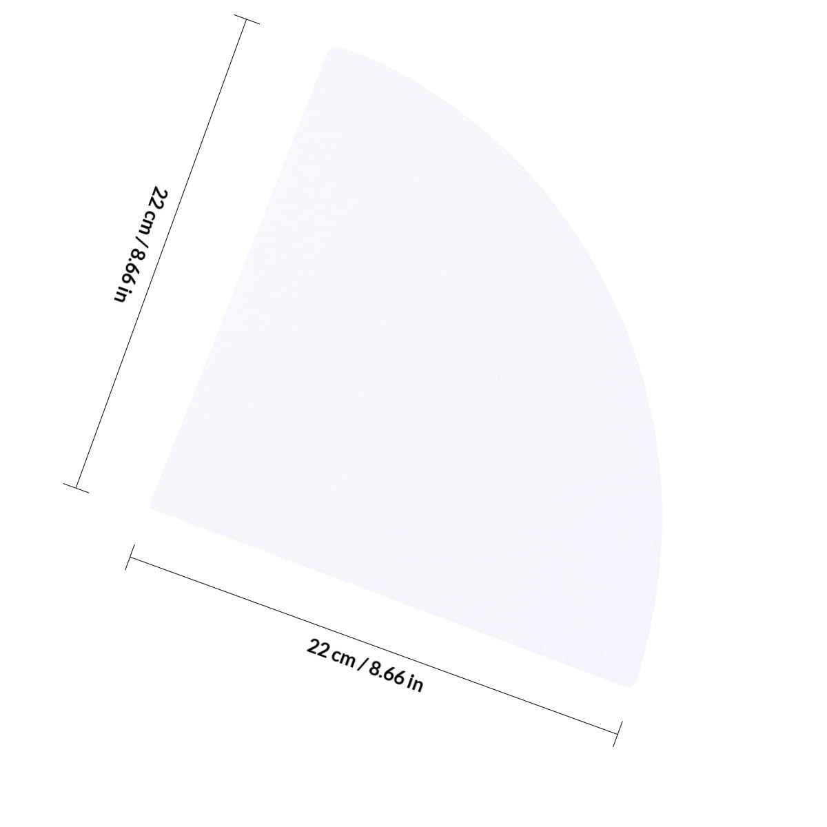 Estantería de Esquina de Pared de PVC Diseño Triangular y Forma de Abanico, Soporte para Almacenamiento Seguro de Libros y Gafas en Oficina o Baño
