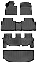 SMARTLINER All Weather Custom Fit Black 3 Row & Cargo Liner Behind The 3rd Row Floor Mat Liner Set Compatible with 2020-2023 Kia Telluride with 2nd Row Bench or Bucket Seats with Center Console