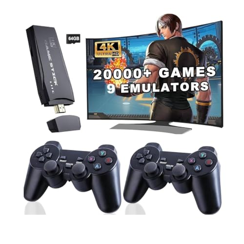 Image of Portable 4K Gaming Console Stick for TV | 20000+ Games | Wireless Controllers | HDMI Plug & Play | Classic Retro Video Game System