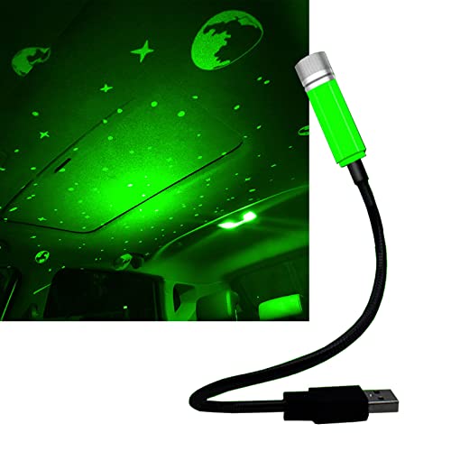 Usb Star Night Light, Portable Star Projector Night Light Car Roof Star Lights Adjustable Night Lamp Romantic Starry Projector Night Light Decor Room Ceiling Car Bedroom Celebration And Party (Green) #TOP22