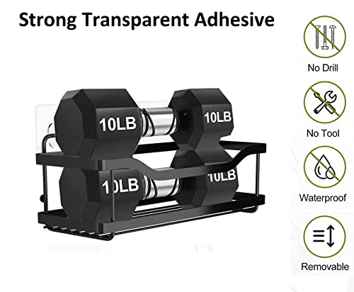 Tesot Shower Caddy, Adhesive Shower Shelf, No Drilling Shower Organizer, Rust Proof Stainless Steel Shower Rack With Hooks For Bathroom Storage, 2 Pack, Black #TOP5