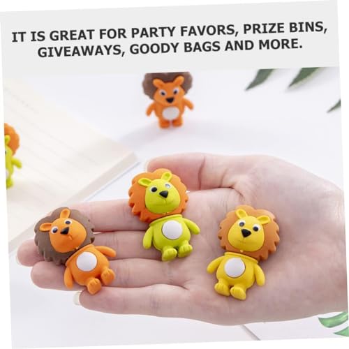 Image of AK Store (Pack of 4) 3D Cute Cartoon Shape Rubber Pencil Erasers, School Stationery for Kids, Boys Girls, Birthday Return Gifts (Lion)