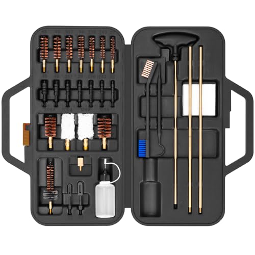 BOOSTEADY Kit de Limpieza de Armas Elite Edition para Rifles, Pistola, Escopeta, Rifle Universal, Kit de Limpieza para