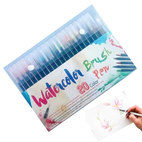 Hiemible Pincel De Acuarela | Set De Marcadores Para Caligrafía Y Escritura | Rotuladores De Tinta Colorida Para Lettering Diario Pintura Niños Adultos Escuela