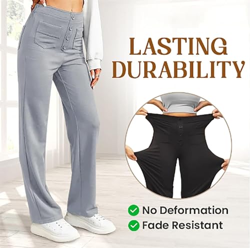 Bloomydove FlexiPants - Women's Casual High Waist Stretch Pants, Flexi Pants for Women, Straight Leg4