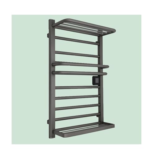Estante de Aluminio Gris a, con Cable Izquierdo y Estante Superior, toallero calefactable para baño, SPA, Hotel, toallero calefactable de Pared.