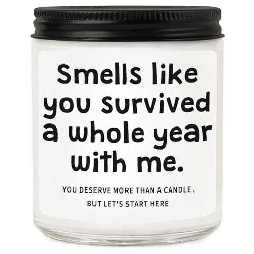 RIZOOCE 1 Year Anniversario Gift for Couple, First Anniversary Candle Gifts for Boyfriend,...