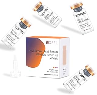 VOFEL Hyaluronic Acid Serum for Microneedling Dermapen Serum Ampoules for Face BB Glow Starter Kit 0.35 oz 4 Vials