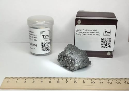 Thulium Metal 5 Gram Tm/TREM 99.99% Purity Periodic Element Distilled Pieces