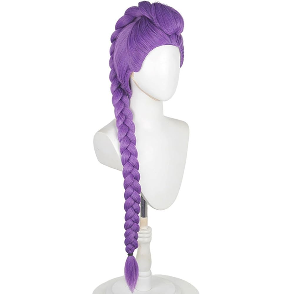 Girls Anime Cosplay Wig 24inch Purple Braid Wig Halloween Party Costume Wigs - Image 2