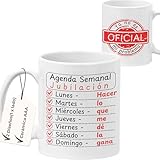 Quodelo Taza Jubilación 350ml - Cerámica con Mayor Brillo y Grosor, Deséale una Feliz Jubilación y comienzo de una nueva etapa - Regalo para Recién Jubilado ya sea Hombre o Mujer