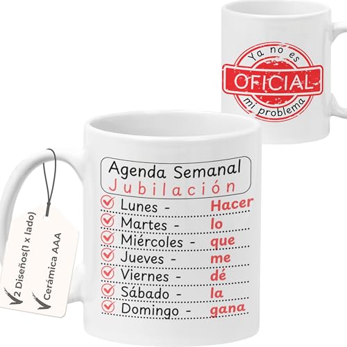 Quodelo Taza Jubilación 350ml - Cerámica con Mayor Brillo y Grosor, Deséale una Feliz Jubilación y comienzo de una nueva etapa - Regalo para Recién Jubilado ya sea Hombre o Mujer Quodelo Taza Jubilación 350ml - Cerámica con Mayor Brillo y Grosor, Deséale una Feliz Jubilación y comienzo de una nueva etapa - Regalo para Recién Jubilado ya sea Hombre o Mujer
