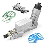 926-876 926-959 Upgraded Aluminum Engine Oil Filter Housing Kit with 3.6 Oil Cooler Adapter for 2011-2025 Dodge Charger Caravan Challenger Journey Jeep Grand Cherokee Chrysler 200 300 Town Country ram