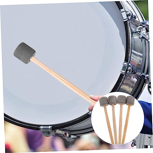 FAVOMOTO 4 piezas baquetas de espuma con mango de madera antideslizante para tambor bajo y timbal para enseñanza y performance miniatura 6
