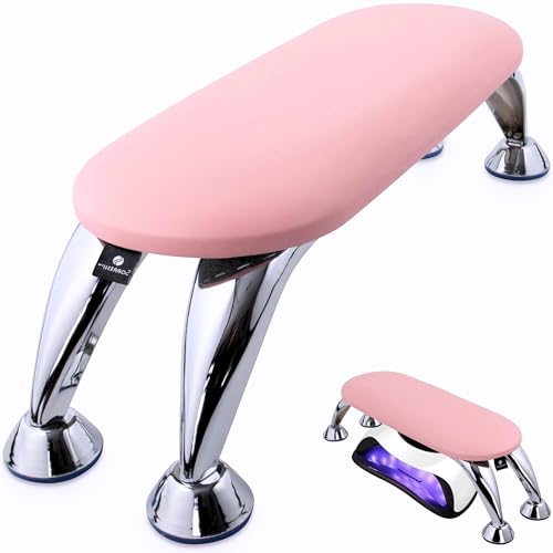 Sorreni Arm Rest for Nails Tech, Nail Arm Rest, Manicure Hand Rest, Hand Rest for Nails Tech, Nail Arm Rest for Nail Tech, Nail Hand Rest Stand, Nail Tech Supplies, Reposabrazos Para Manicura(Pink)
