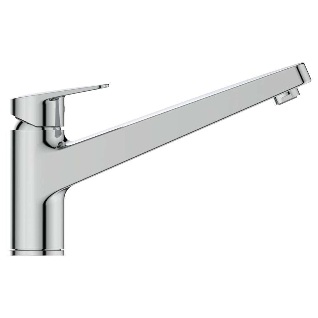 Ideal Standard - Ceraplan, Miscelatore monocomando per lavello da cucina, Bocca bassa mobile, Cromato