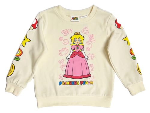 Princess Peach Little Girls Pullover Top, Cream, Size 6X by Isaac Morris Limited - Image 2