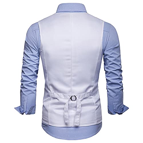 Men's Formal Suit Vest Fit For Business Wedding Party Tuxedo Waistcoat Slim Fit Sleeveless Jacket With Chain Decor3