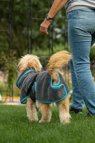 TrendPet Dampfhund Premium Bademantel für Hunde, Supersaugfähig und in 11 Größen verfügbar - Passend zu jeder Hundegröße Gr. 02 | 25-30 cm