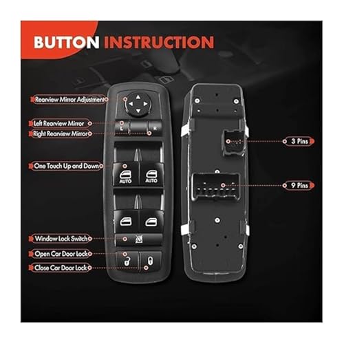 Commande lève-vitre électrique avant gauche 4602533AB Dodge Nitro Ram - 6