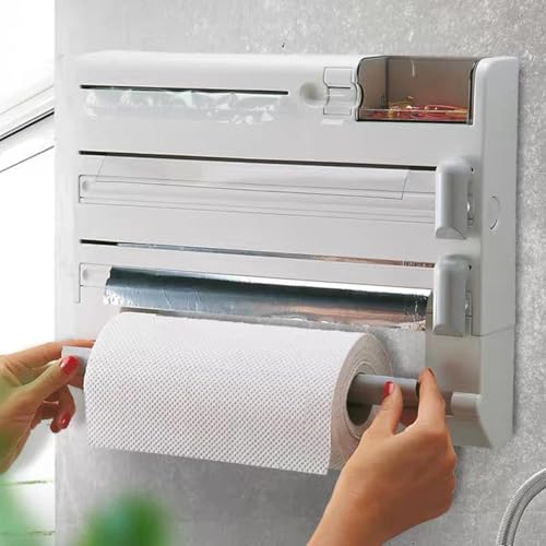 Portarrollos de cocina con cortador integrado para cortes suaves y organizados 8