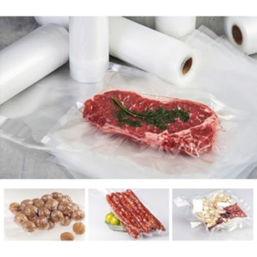 Rolo Bobina Saco a Vácuo com Ranhuras para Alimentos, Plástico para Seladora Máquina a Vacuo 15/20/2