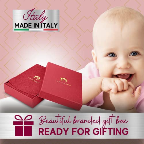 sterling silver baby spoon fork set teddy bear design personalized engravable  complete with gift box  keepsake gift for baby  made in italy