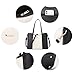 Women Fashion Handbags Wallet Tote Bag Shoulder Bag Top Handle Satchel Purse Set 4pcs Beige-black-l