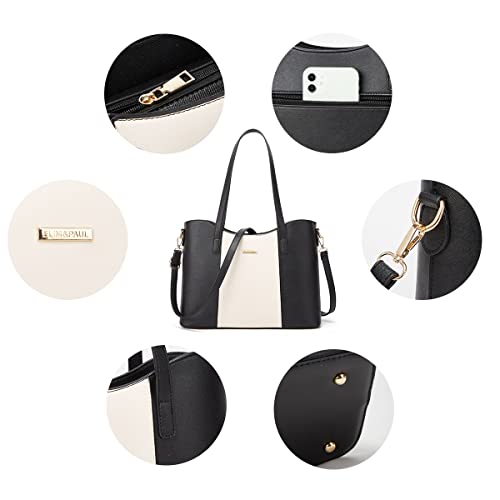 YTL Women Fashion Synthetic Leather Handbags+Shoulder Bag+Purse+Card Holder 4pcs Set Tote