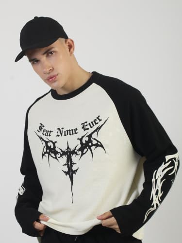 Maniac Mens Fear Printed Waffle T-Shirt - Image 3