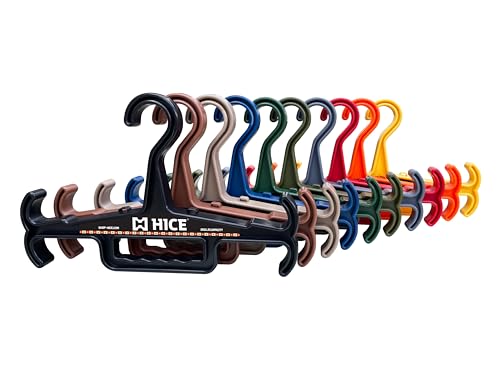 HICE Hanger | Original Heavy Duty Standard Hanger | 200 lb Load Capacity | Durable High Impact Resin | for Body Armor, Tactical, Police, Military Gear, Scuba, Survival Equipment (Black, Set of 2)