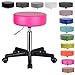 1stuff® Profi Rollhocker Drehhocker Squash - Sitzhöhe ca. 51-71cm - hohe Belastbarkeit* - Arzthocker Arbeitshocker Bürohocker Praxishocker Friseurhocker (pink)