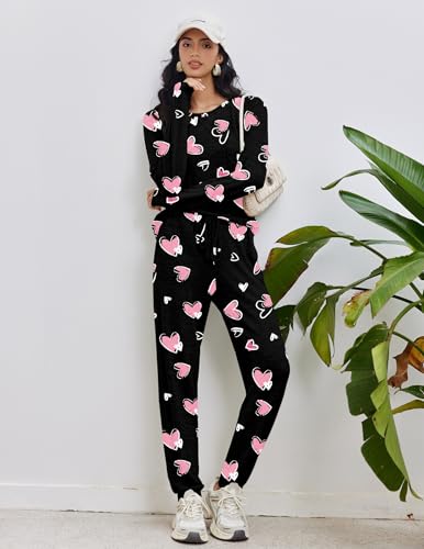 Ekouaer Womens Pajamas Set Long Sleeve Loungewear Soft Joggers with Pockets - image 3