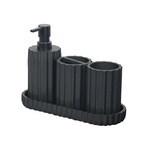 ���X�N�I�A Bathroom Four-piece Set Hotel Bathroom Toiletries Set Household Items(Black)