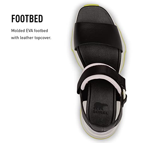 Sorel Women's Kinetic Impact Y-Strap High Sandals - Black, Radiation - Size 8 #TOP3