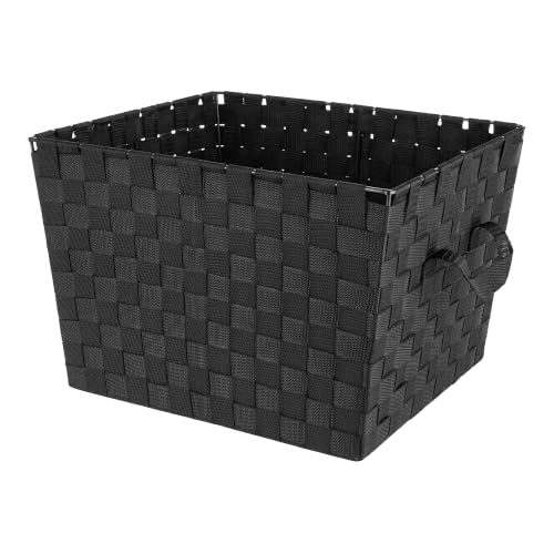 Strap Tote Black Basket
