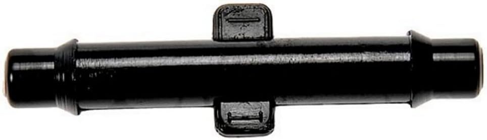 KarParts360 Heater Hose Connector | Nylon | Black | Barb End 2 | Barb; Quick Connect End 1 | 0.23 Inches End 1 Outside Diameter | 0.19 Inches End 2 Outside Diameter