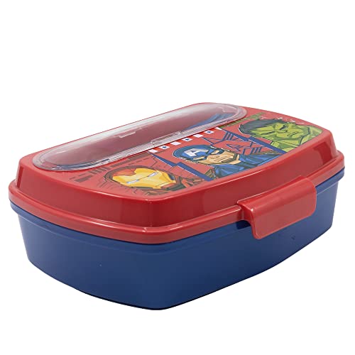 Stor BOÎTE À LUNCH RECTANGULAIRE AVEC COUVERTS | AVENGERS