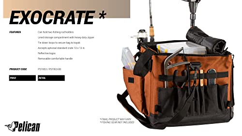 Pelican ExoCrate Large Saltwater Resistant Kayak Tackle Bag - 13 in x 13 in