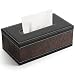 KINGFOM Rectangular PU Leather Facial Tissue Box Napkin Holder for Home Office, Car Automotive Decoration (Retro Flower)