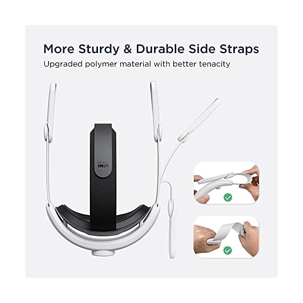 KIWI design Comfort Head Strap Accessories Compatible with Oculus/Meta Quest 2, Elite Strap Replacement for Enhanced Support of VR Headset - Image 4