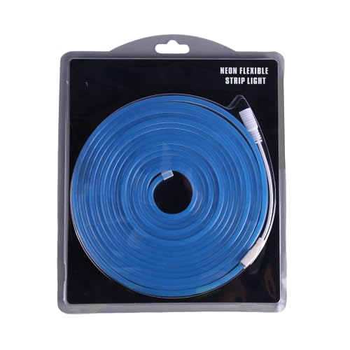 JANDEI - Striscia LED neon flessibile 12V, 5 m 6x12 mm 120 LED/metro. Colore blu. Taglio 2,5 cm. Decorazione interni ed esterni, casa, attività commerciali, insegne... Trasformatore non incluso