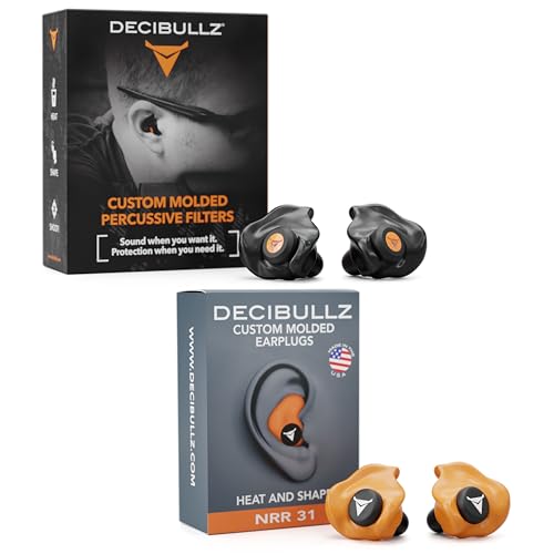 Decibullz Percussive Moldable Earplugs for Hunting &