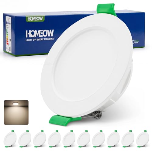 HOMEOW 4W Faretti da Incasso LED Soffitto Foro 55mm -