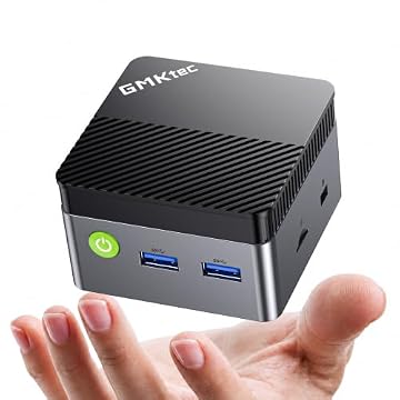 GMKtec Mini PC pré-instalado Windows 11 Pro Intel N5105, 8GB RAM 128GB Disco Rígido Desktop Mini Computador, Micro Computador com Dual HDMI 4K, Dual DDR4, Dual WiFi, RJ45 Ethernet, BT4.2 e