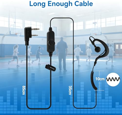 Image of Retevis Volume Adjustment Walkie Talkie Earpiece, for RT22 /RT68 /RT21 /H777