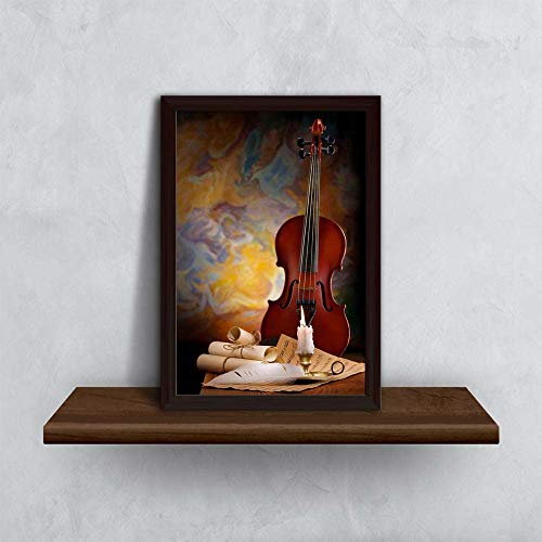 Image of ArtzFolio Antique Music Tabletop Painting Dark Brown Frame 6 x 8.3 inch (15 x 21 cms)