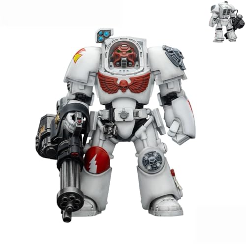 Image of JOYTOY Warhammer 40K White Scars Terminator 3 with Power Fist and Assault Cannon 1/18 Scale Action Figure Model 15+ Collectible for Holidays, Birthdays & Special Occasions!