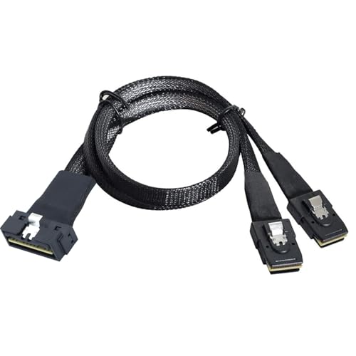 Câble SFF-8654 8i résout encombrement boîtier vers 2 mini SAS SFF-8087 de 1m